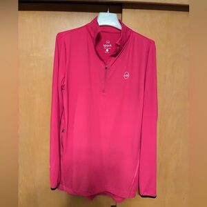 Veil Spark Quarter-Zip Pullover – Pink Athletic Fit
